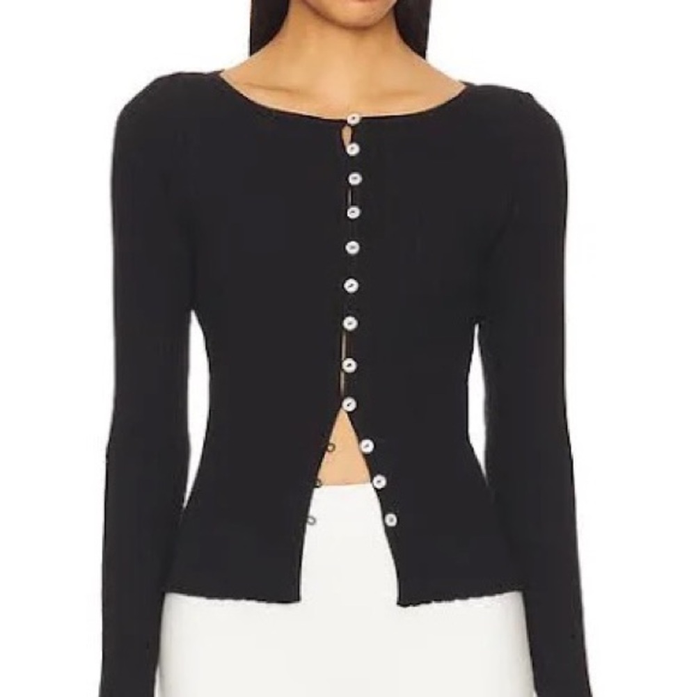 By Superdown Black Button Down Crew Neck! Wear Al… - image 4